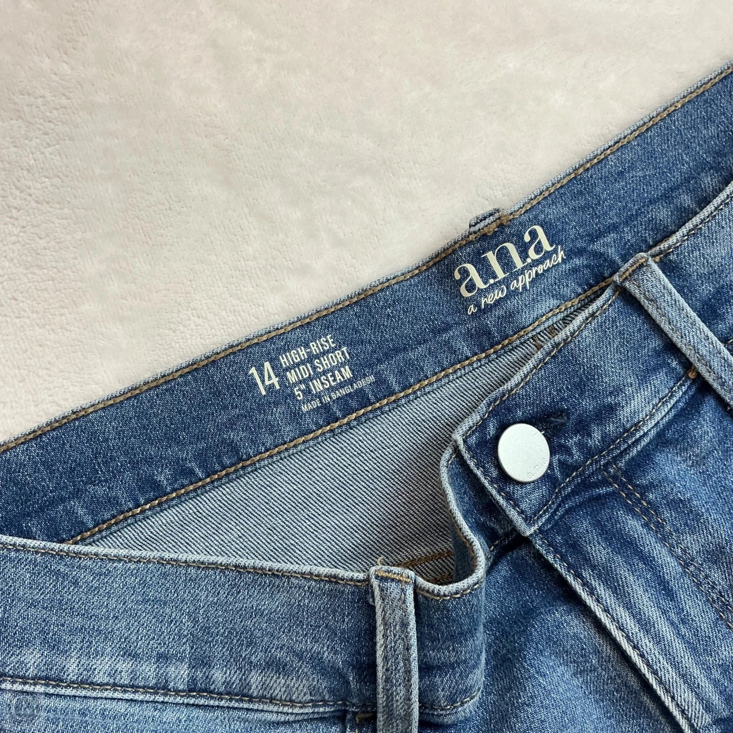 Shorts By Ana In Blue Denim, Size: 14