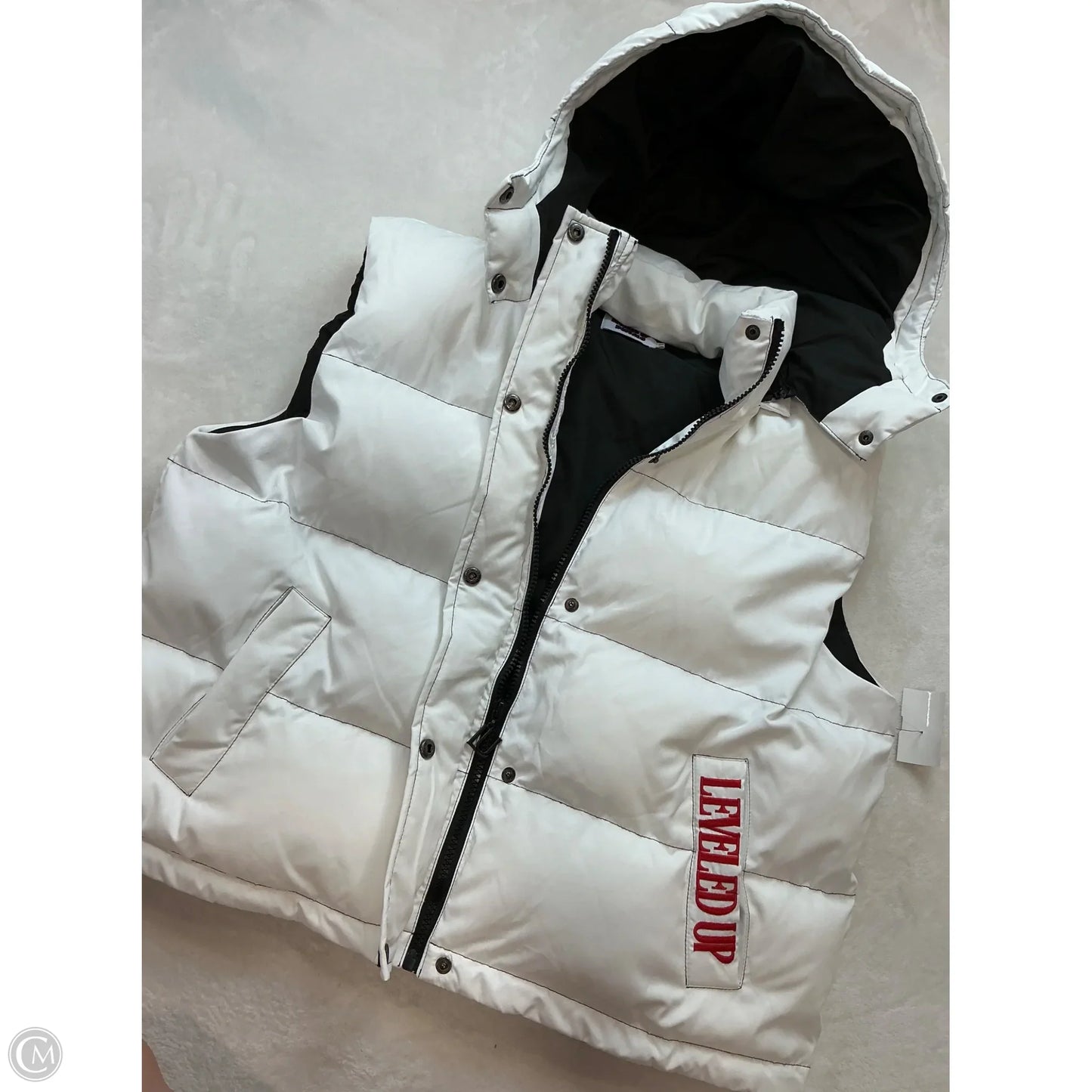 Vest Puffer & Quilted By Clothes Mentor In White, Size: Xl