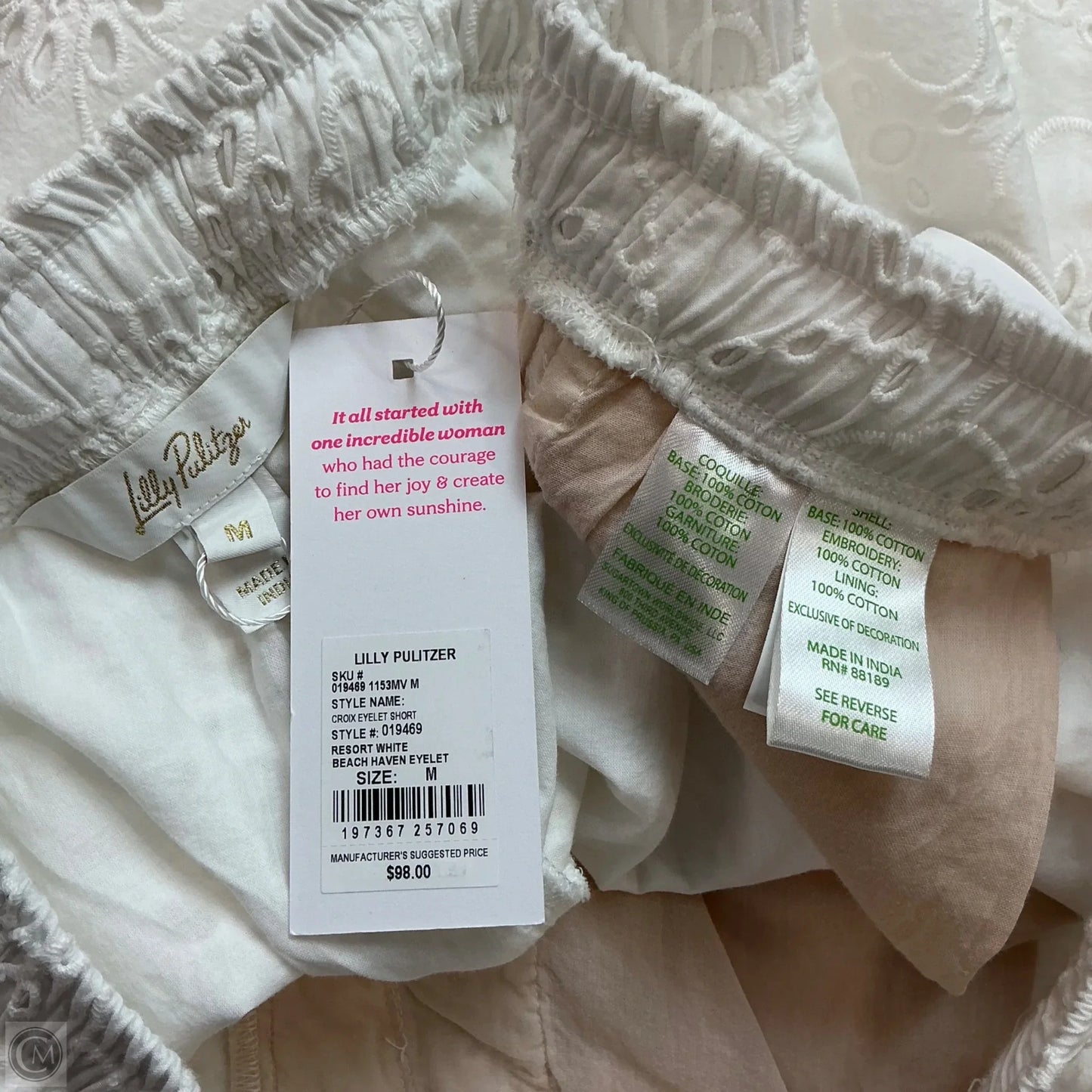 Shorts Designer By Lilly Pulitzer In White, Size: M