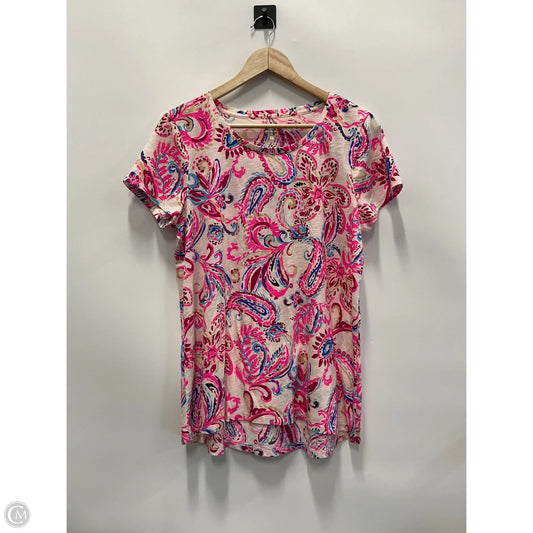 Top Short Sleeve Designer By Lilly Pulitzer In Multi-colored, Size: L
