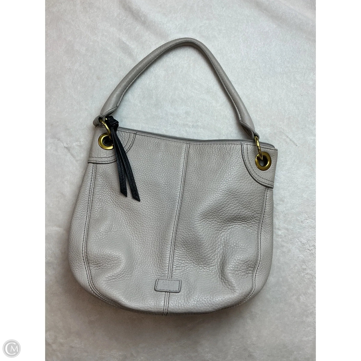 Handbag Leather By Fossil, Size: Small