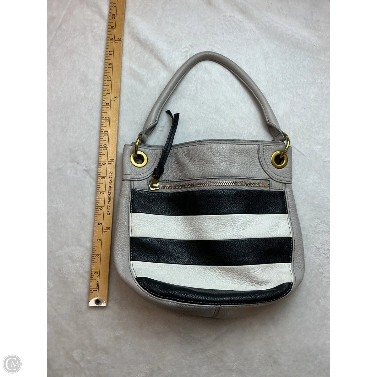 Handbag Leather By Fossil, Size: Small