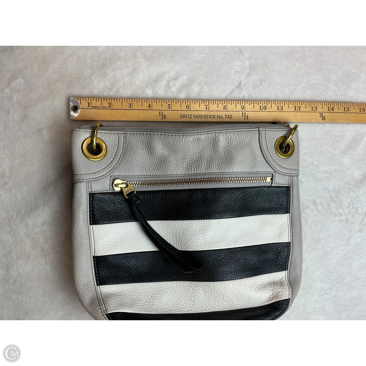 Handbag Leather By Fossil, Size: Small
