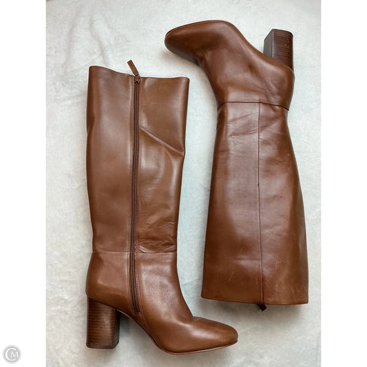 Boots Knee Heels By Talbots In Tan, Size: 7