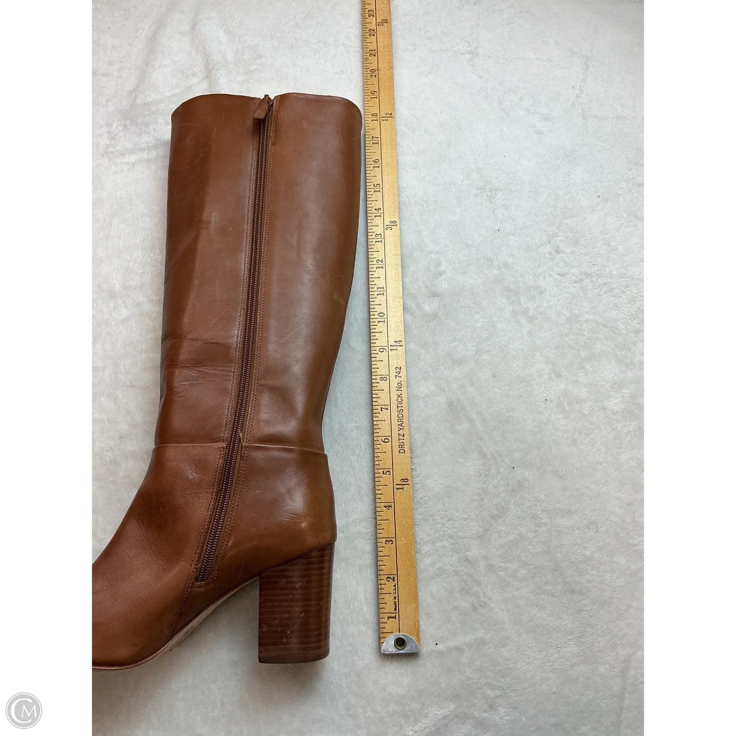 Boots Knee Heels By Talbots In Tan, Size: 7