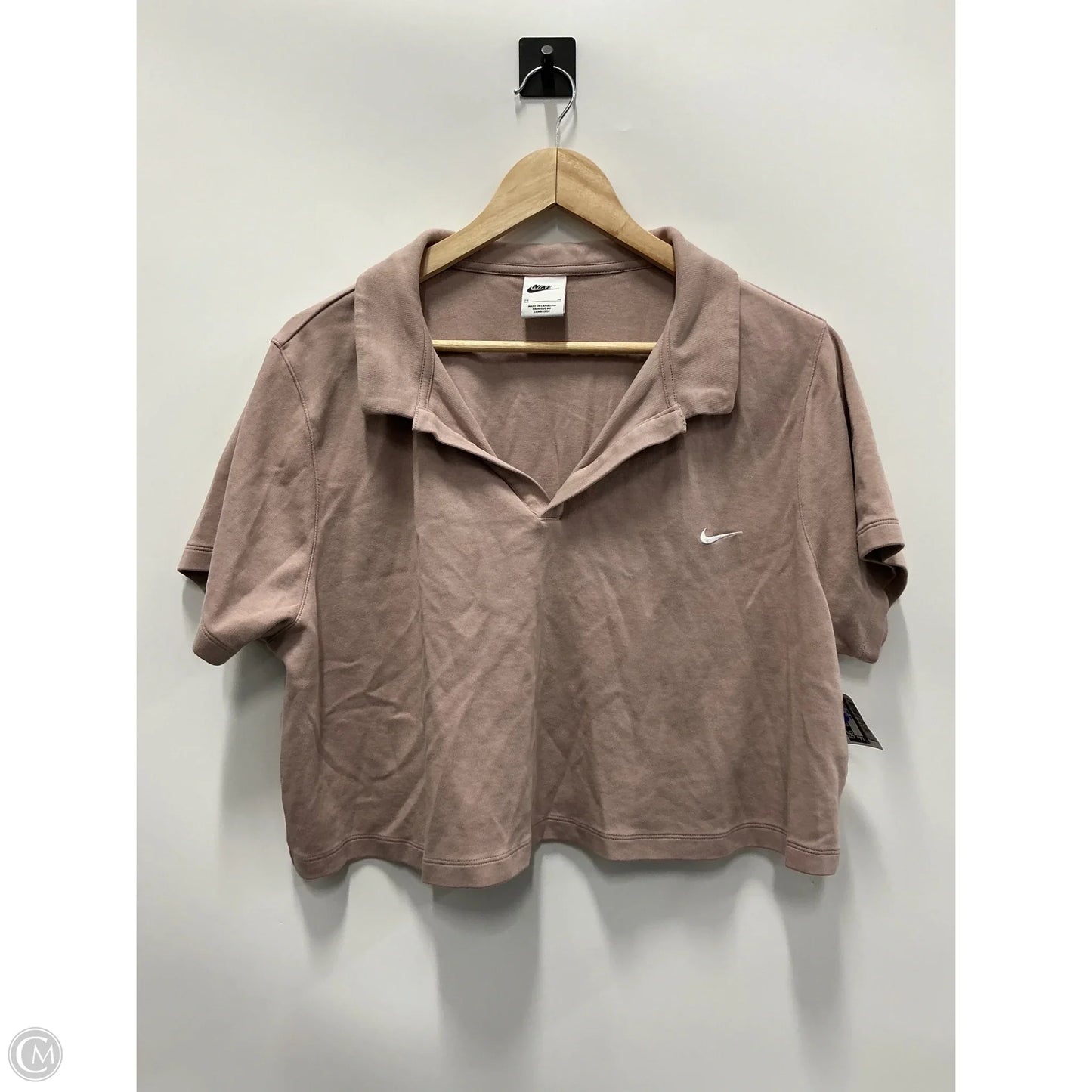 Athletic Top Short Sleeve By Nike In Mauve, Size: 2x