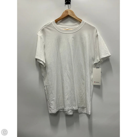 Athletic Top Short Sleeve By Lululemon In White, Size: 10