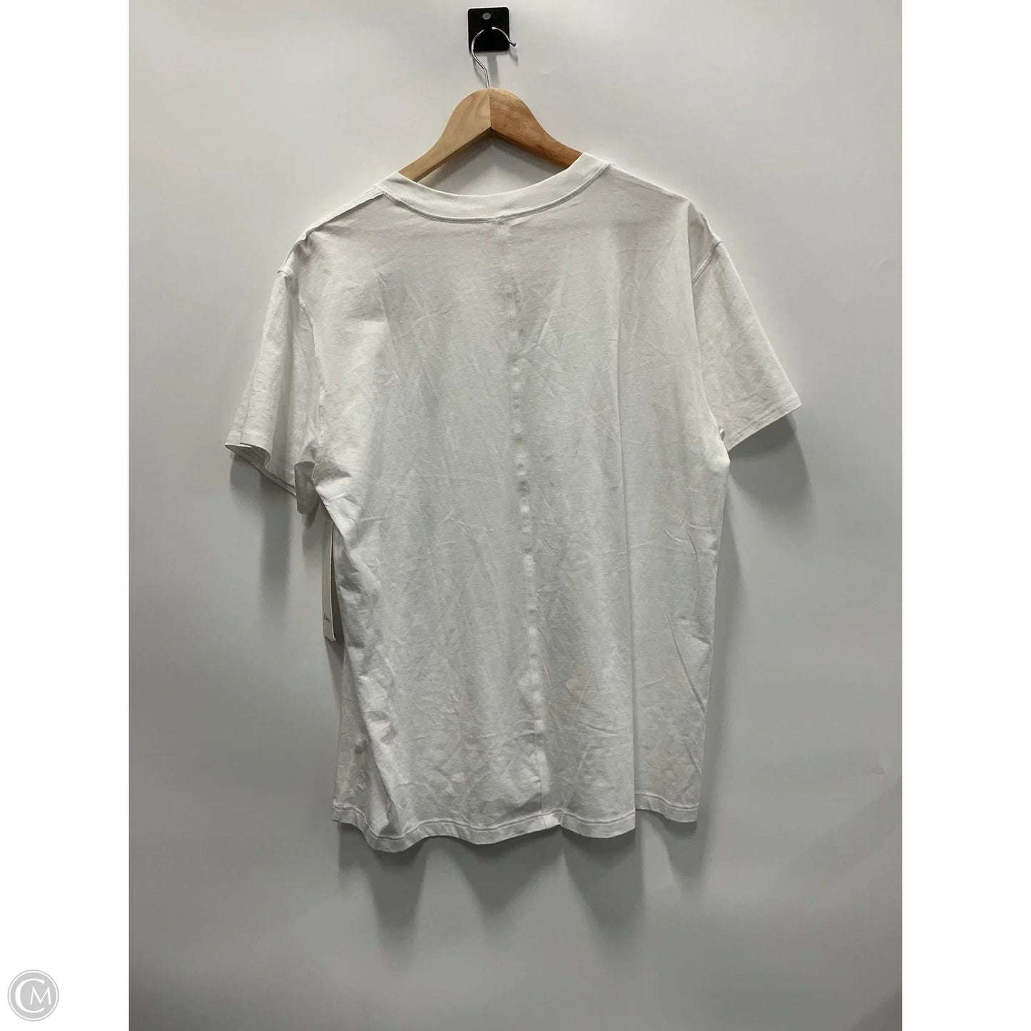 Athletic Top Short Sleeve By Lululemon In White, Size: 10
