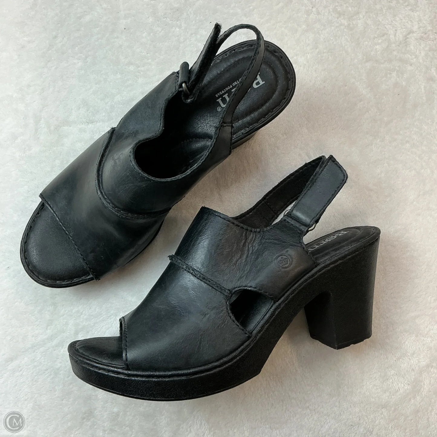 Sandals Heels Block By Born In Black, Size: 9