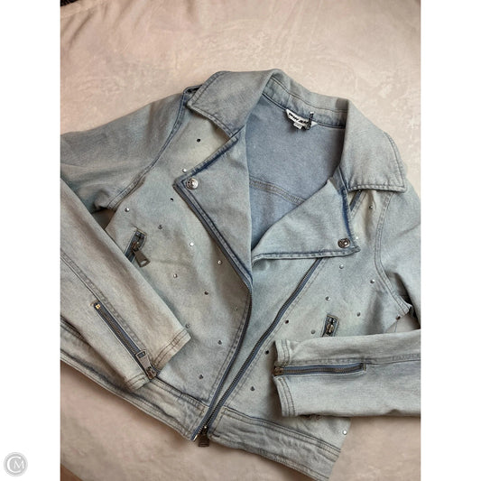 Jacket Denim By Dkny In Blue Denim, Size: S
