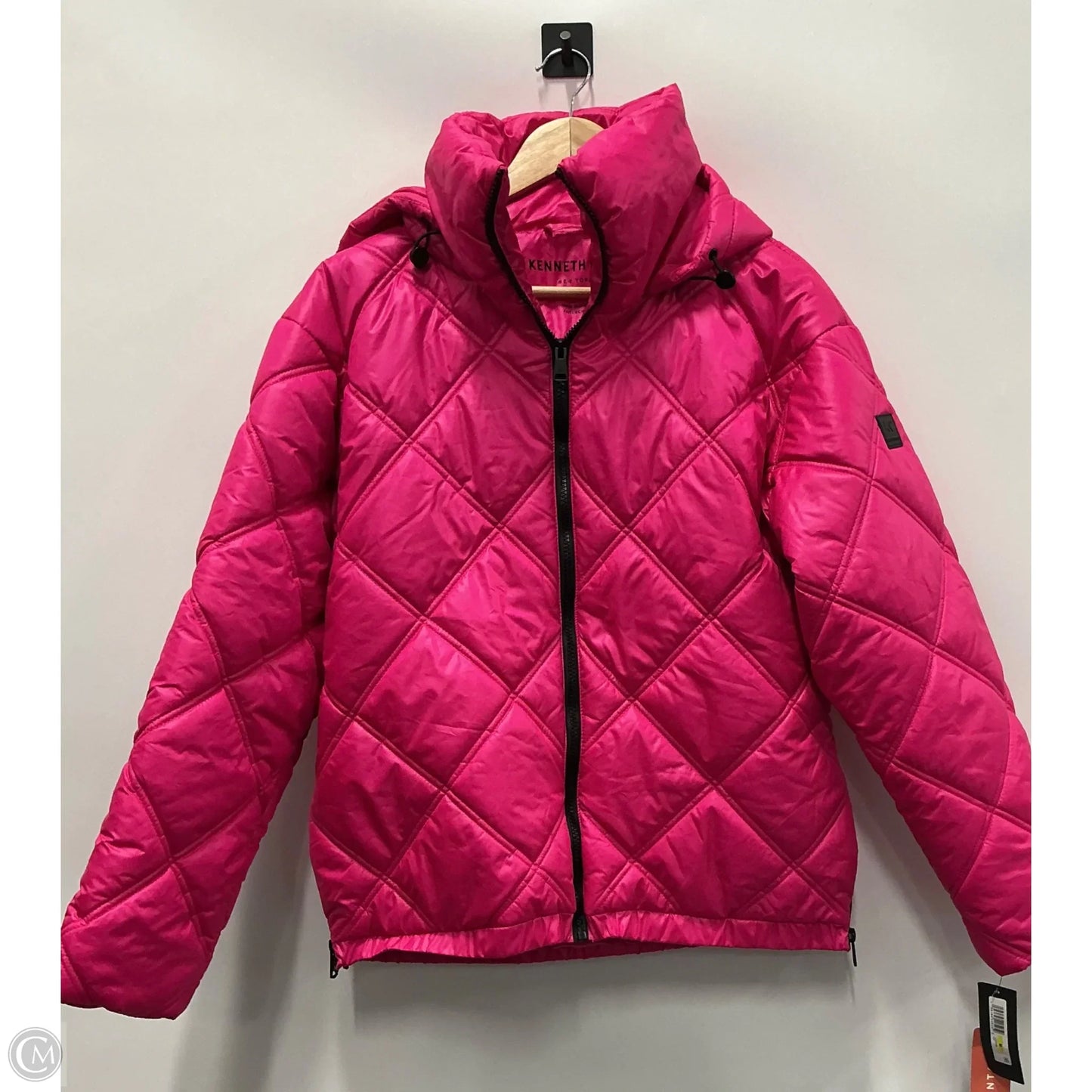 Jacket Puffer & Quilted By Kenneth Cole In Pink, Size: M