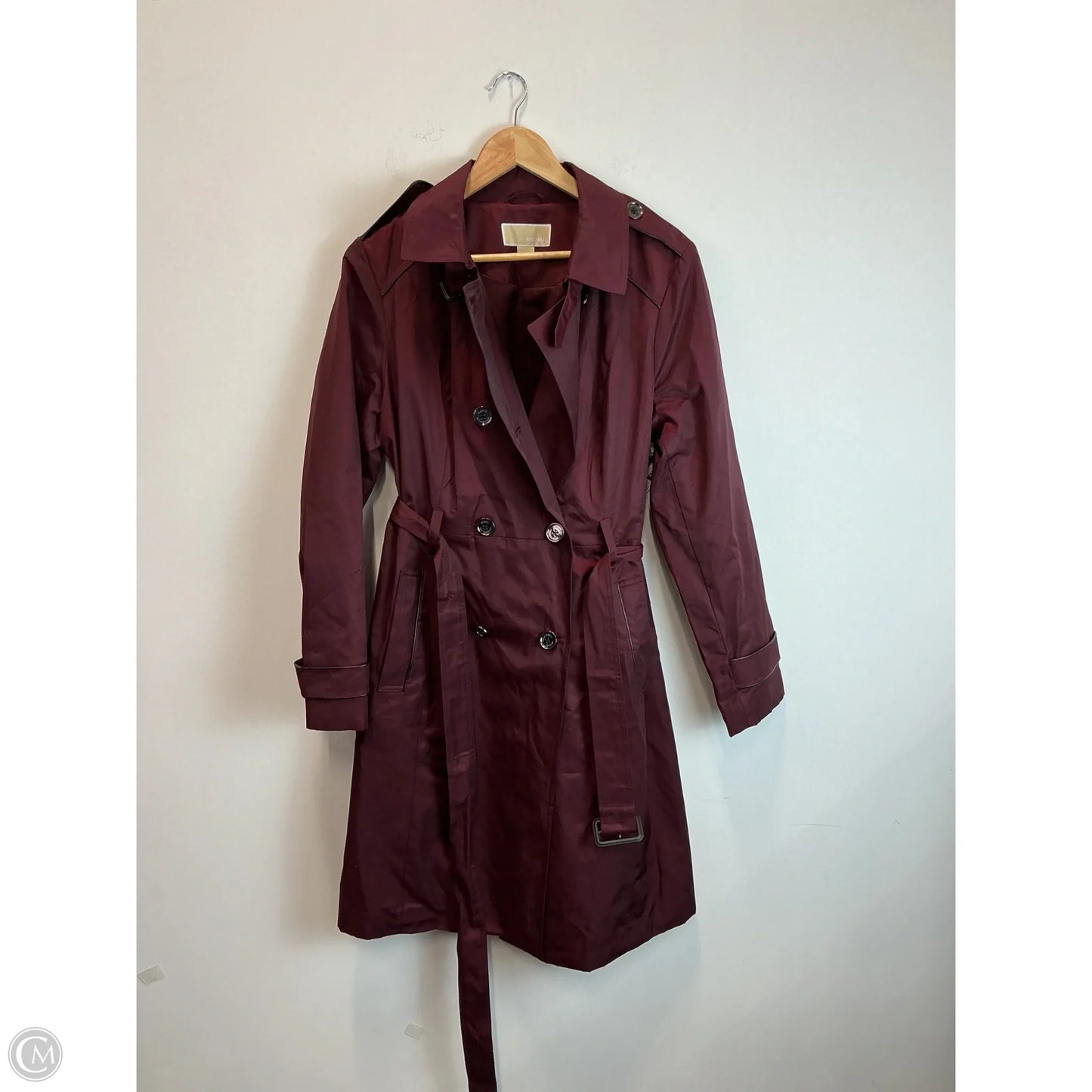 Coat Trench Coat By Michael By Michael Kors In Red, Size: L