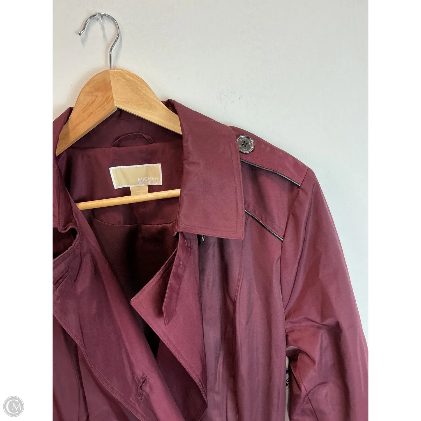 Coat Trench Coat By Michael By Michael Kors In Red, Size: L