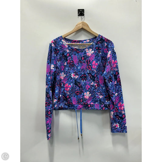 Top Long Sleeve Designer By Lilly Pulitzer In Blue, Size: L