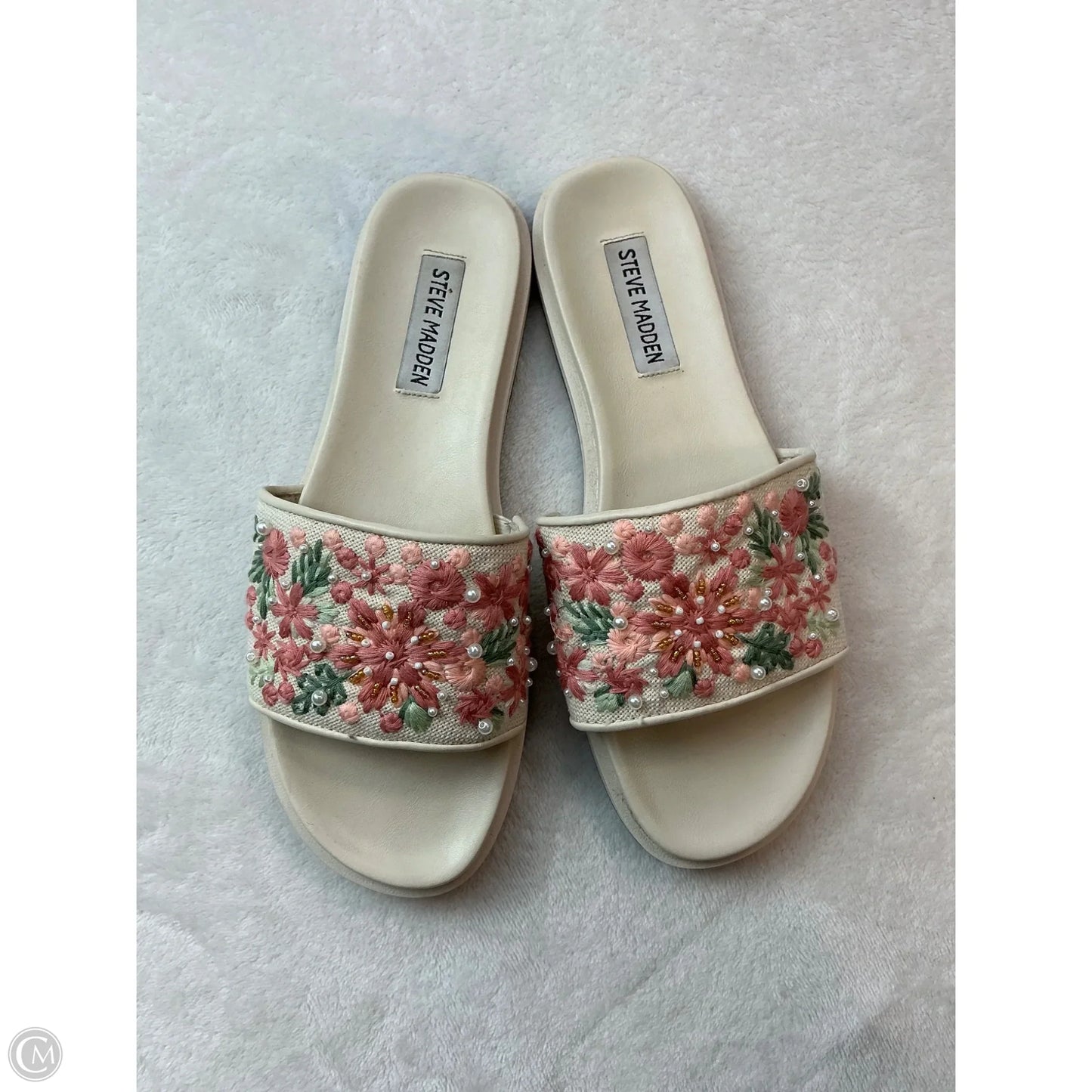 Sandals Flats By Steve Madden In Cream, Size: 8