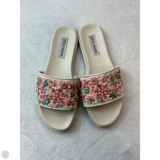 Sandals Flats By Steve Madden In Cream, Size: 8