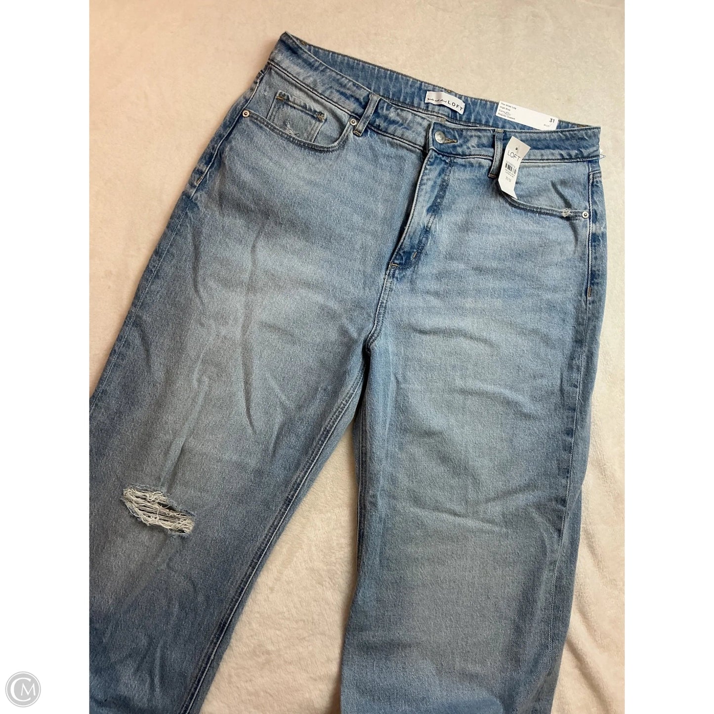 Jeans Wide Leg By Loft In Blue Denim, Size: 8