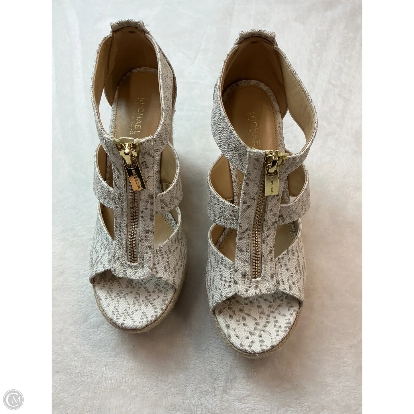 Sandals Heels Wedge By Michael By Michael Kors In Grey, Size: 6