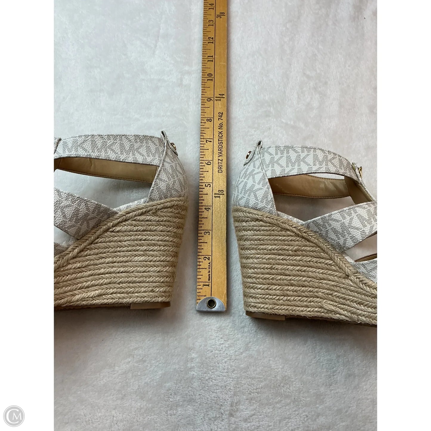 Sandals Heels Wedge By Michael By Michael Kors In Grey, Size: 6