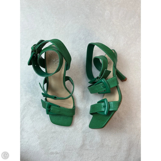 Sandals Heels Stiletto By Vince Camuto In Green, Size: 5