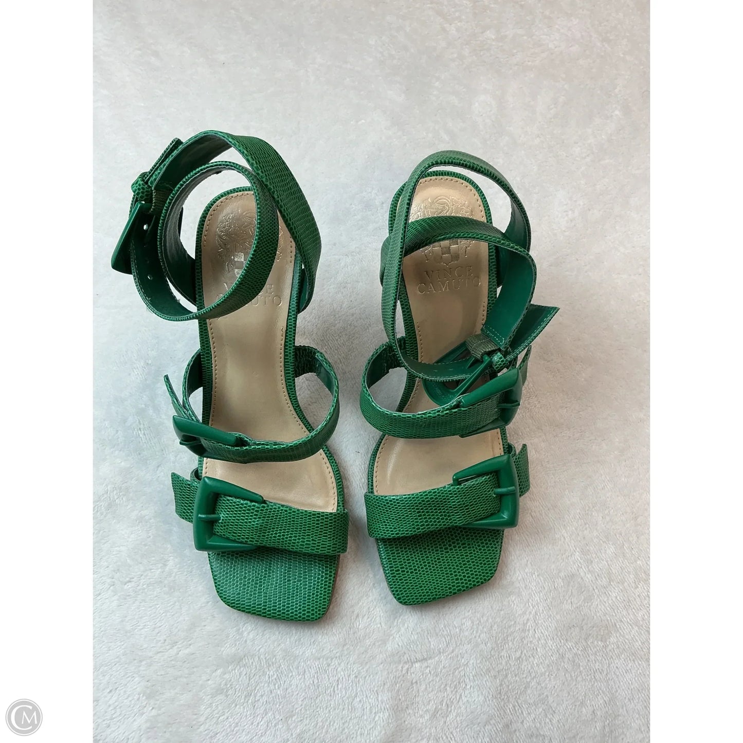 Sandals Heels Stiletto By Vince Camuto In Green, Size: 5