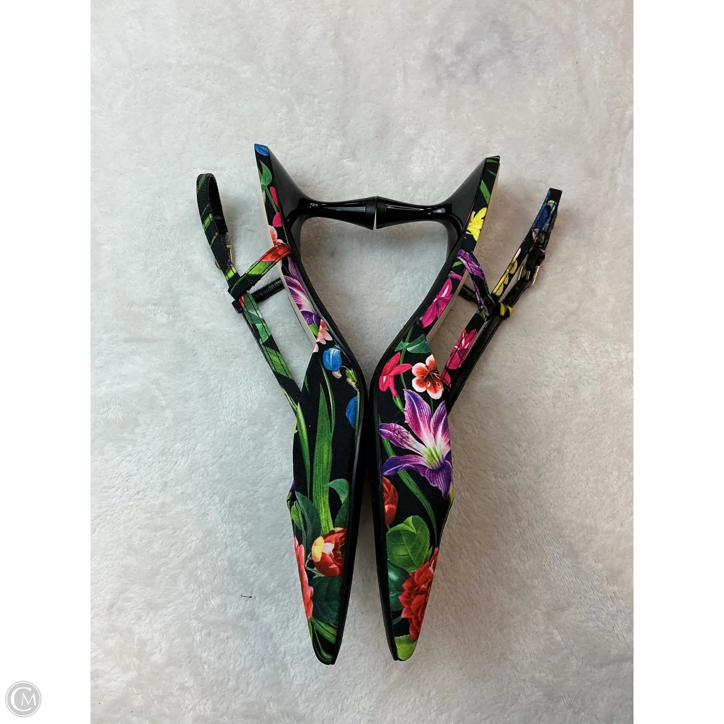 Shoes Heels Kitten By Nine West In Floral Print, Size: 7.5