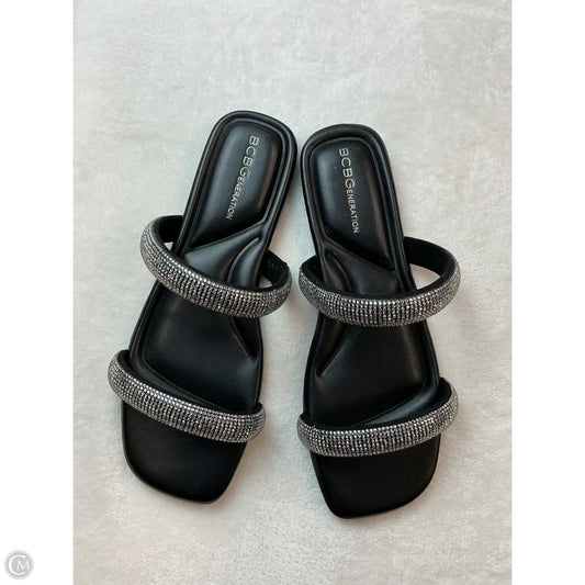 Sandals Flats By Bcbgmaxazria In Black, Size: 8