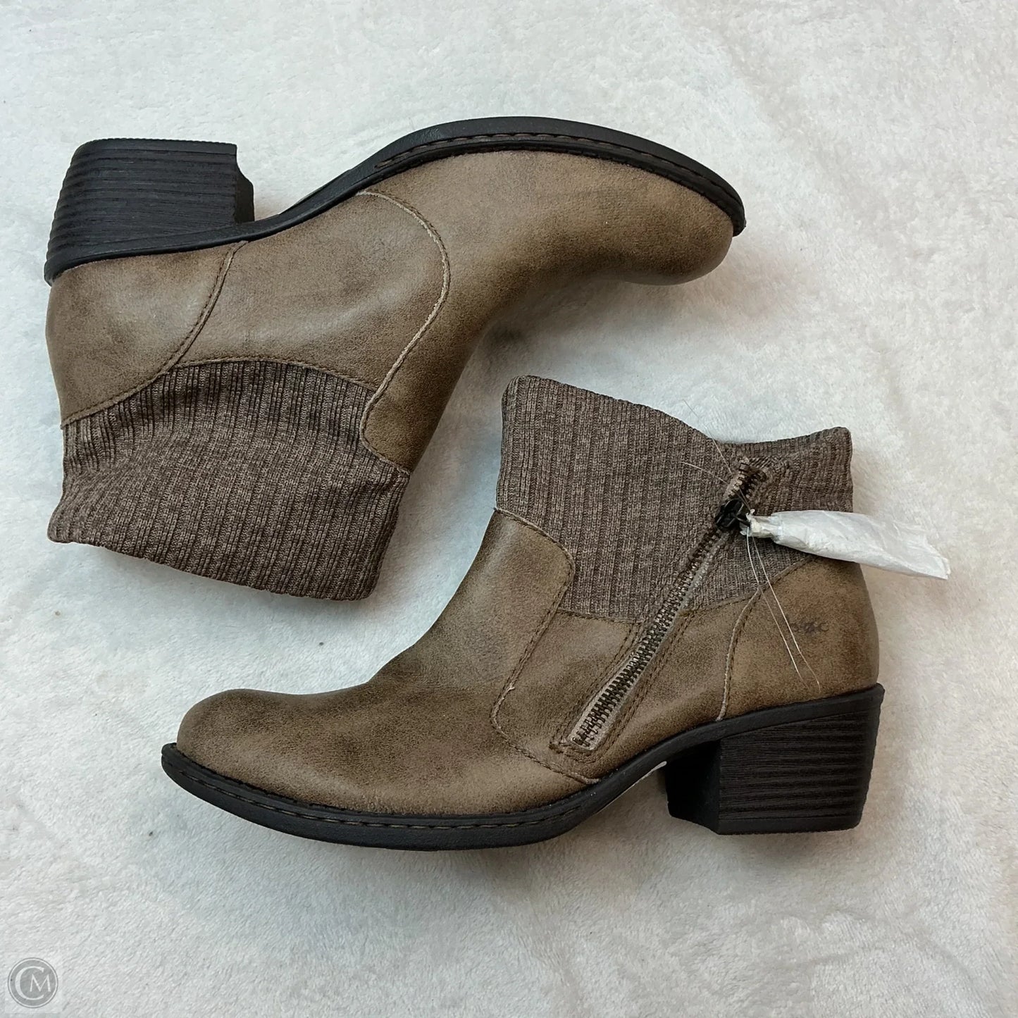 Boots Ankle Heels By Boc In Taupe, Size: 8