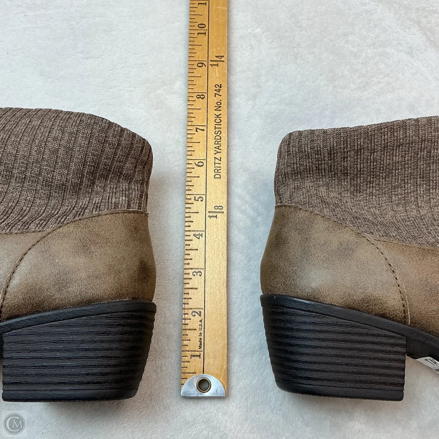 Boots Ankle Heels By Boc In Taupe, Size: 8