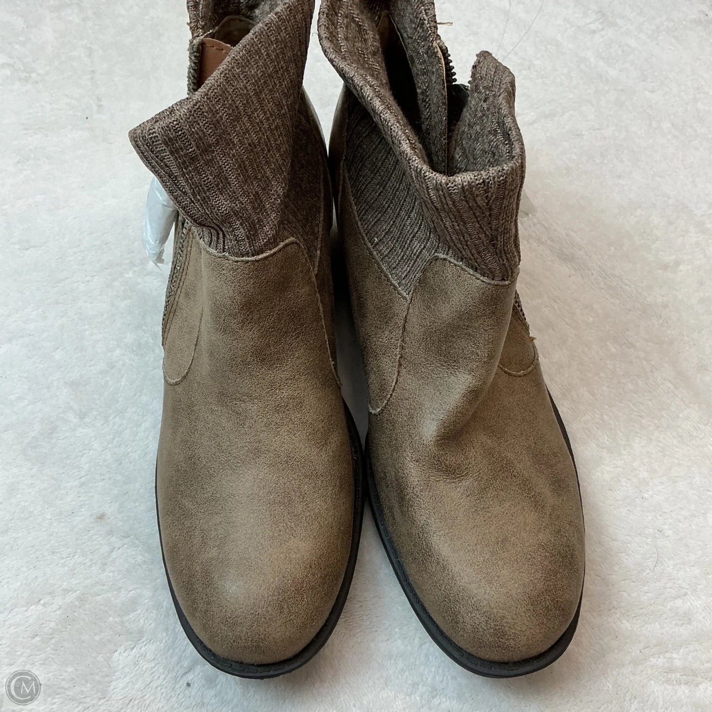Boots Ankle Heels By Boc In Taupe, Size: 8