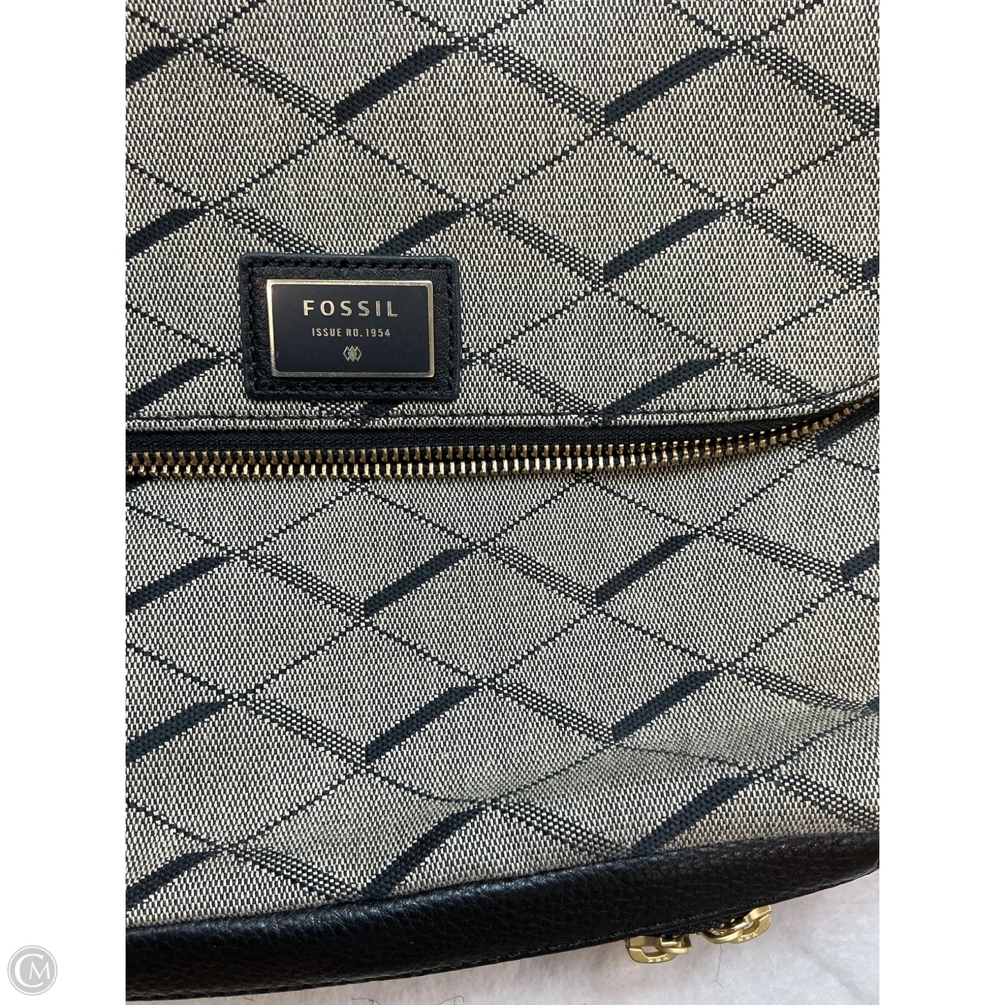 Handbag Leather By Fossil, Size: Small