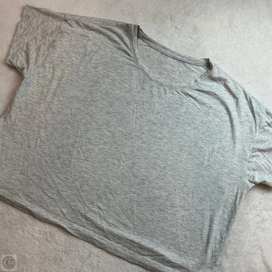 Athletic Top Short Sleeve By Lululemon In Grey, Size: M