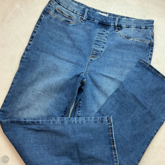 Jeans Straight By Good American In Blue Denim, Size: Xl