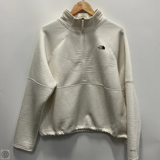 Athletic Top Long Sleeve Collar By The North Face In White, Size: Xl