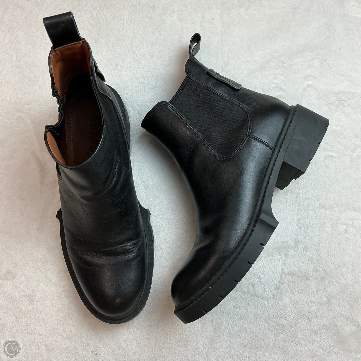 Boots Designer By Coach In Black, Size: 6