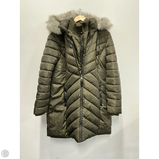 Coat Puffer & Quilted By Dkny In Green, Size: Xxl