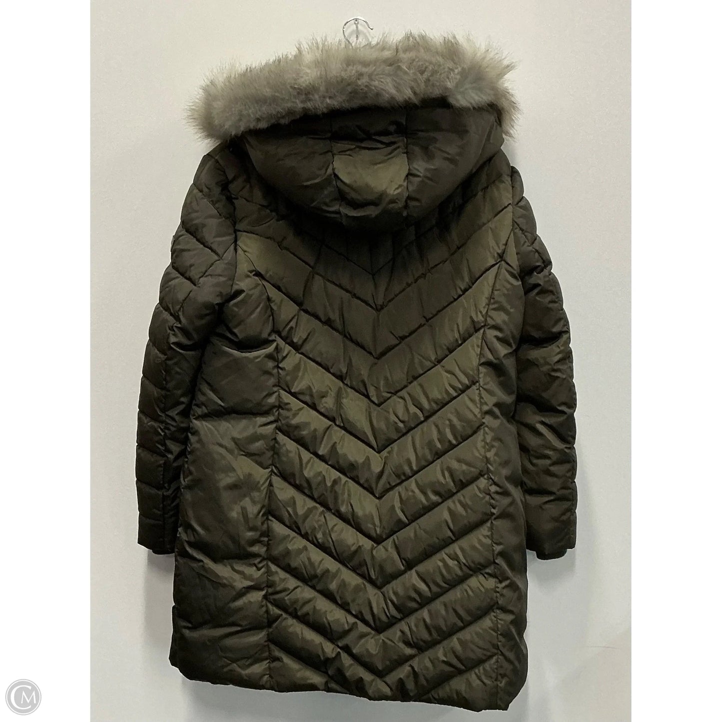 Coat Puffer & Quilted By Dkny In Green, Size: Xxl