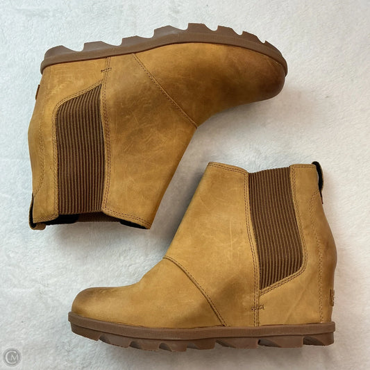 Boots Ankle Heels By Sorel In Tan, Size: 11