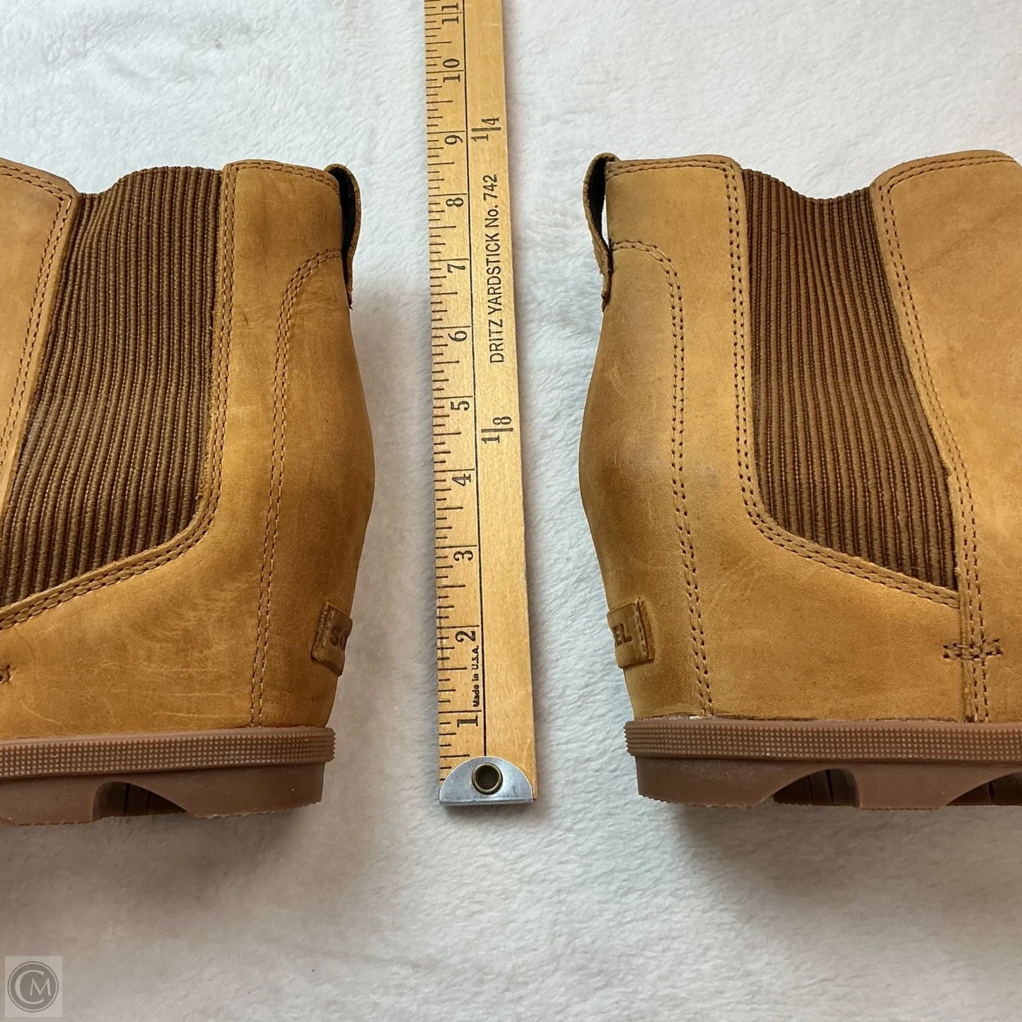 Boots Ankle Heels By Sorel In Tan, Size: 11