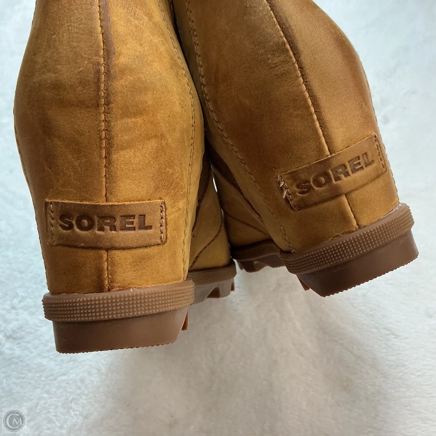 Boots Ankle Heels By Sorel In Tan, Size: 11