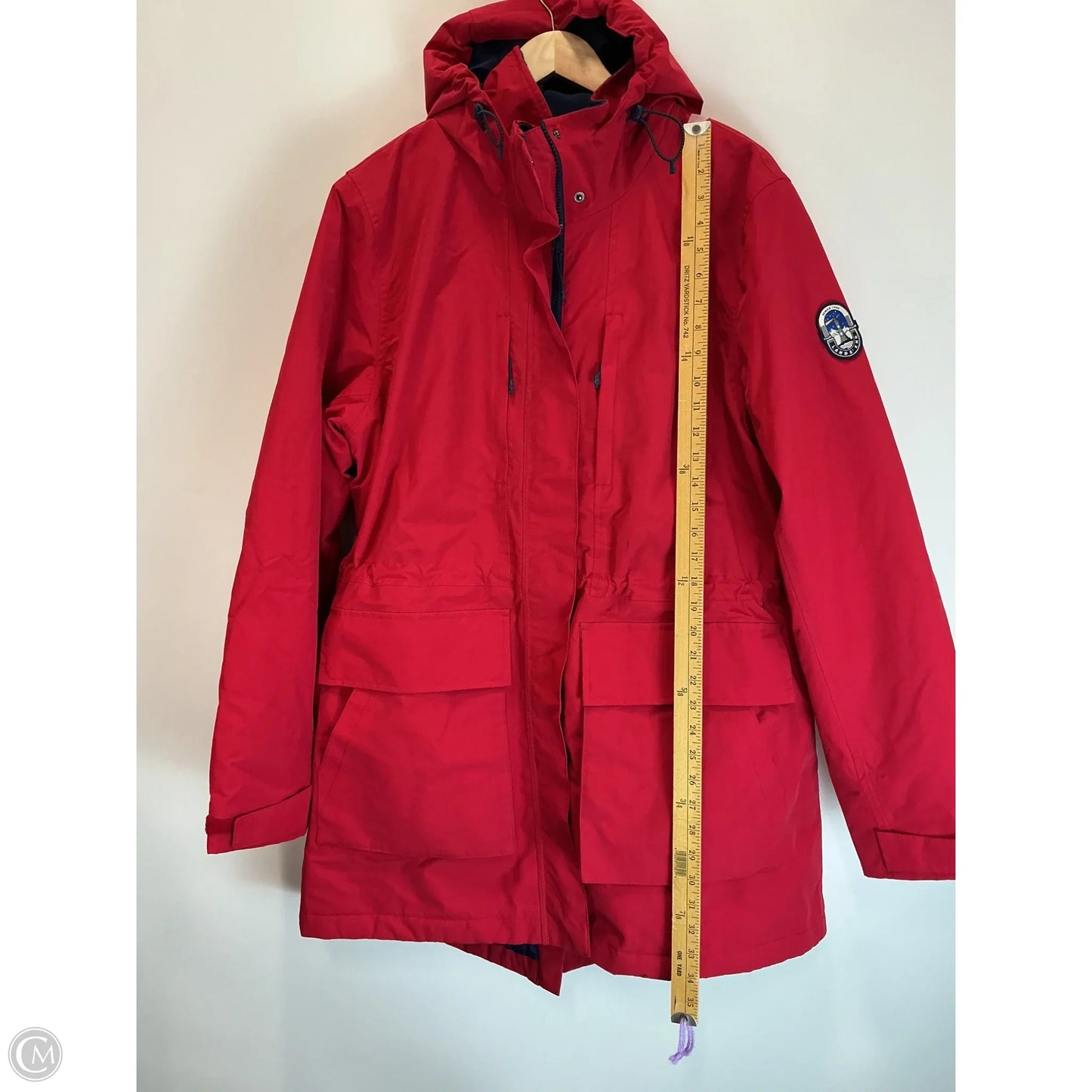 Coat Other By Lands End In Red, Size: Xl
