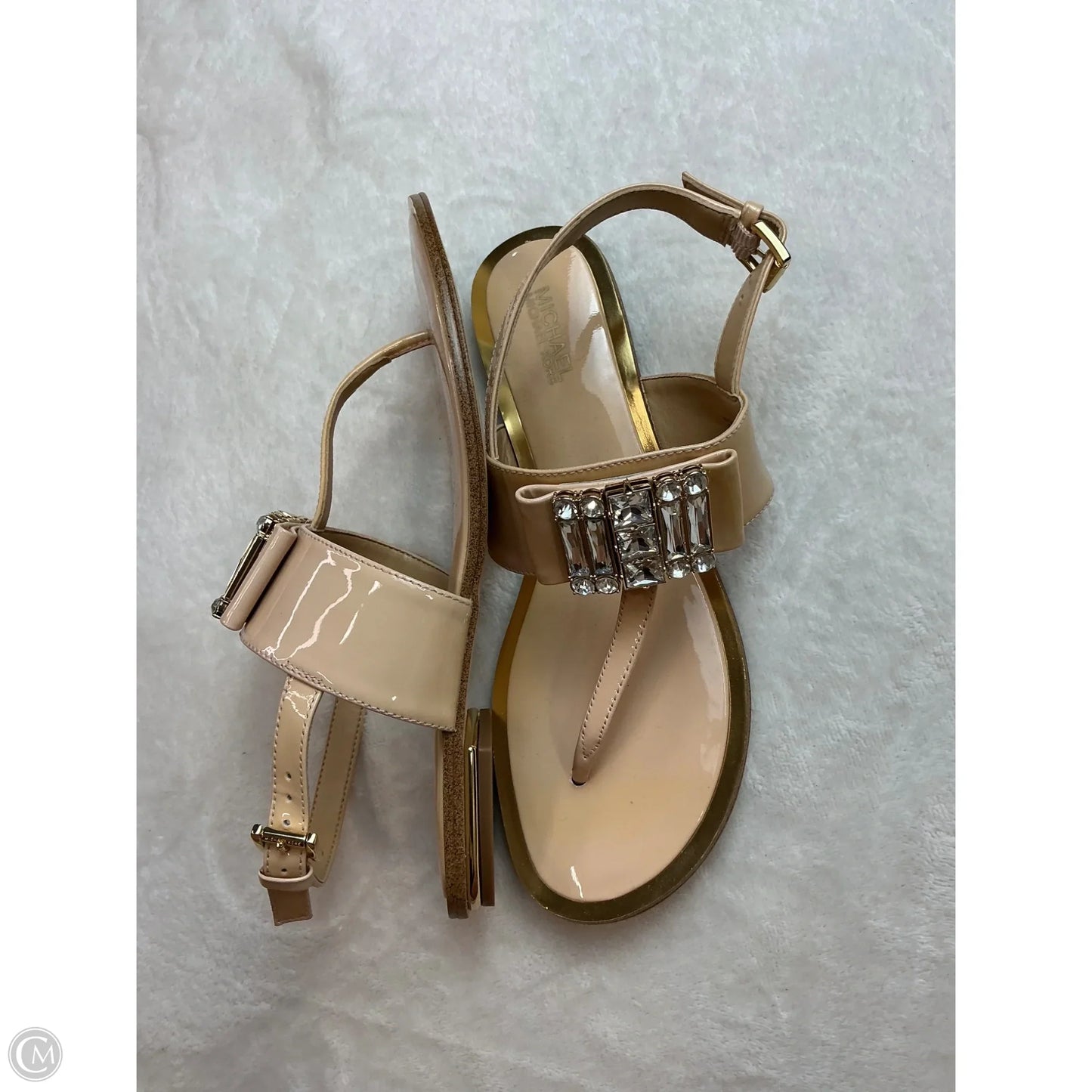 Sandals Flats By Michael By Michael Kors In Cream, Size: 6