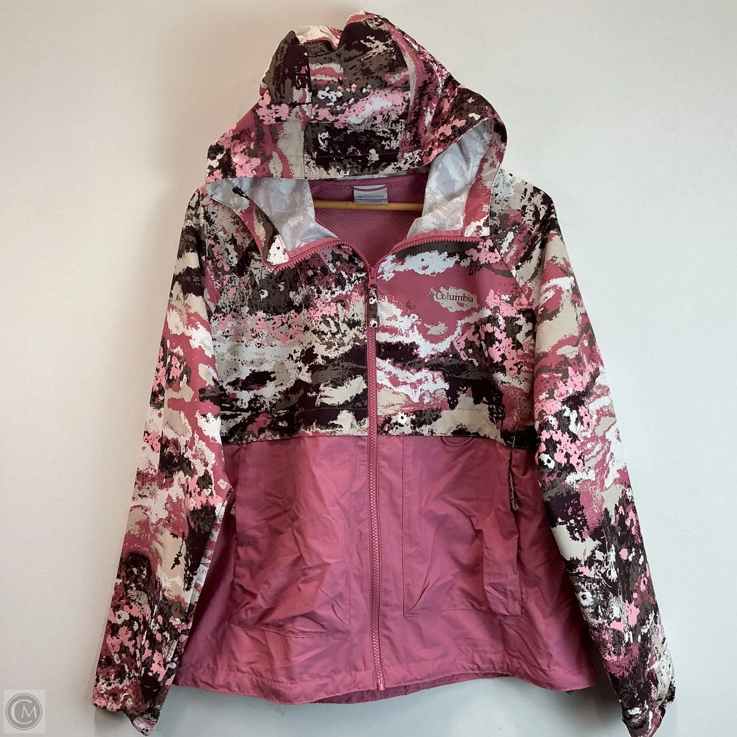 Jacket Windbreaker By Columbia In Pink, Size: L