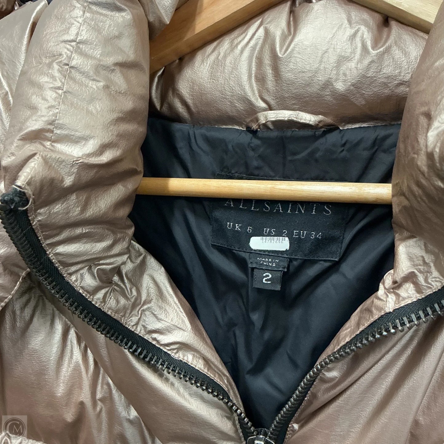 Jacket Designer By All Saints In Rose Gold, Size: 2
