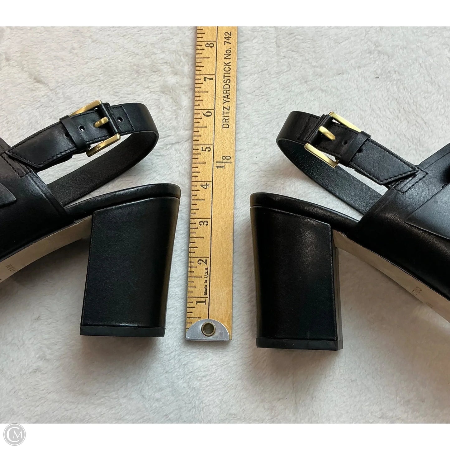 Sandals Heels Block By Cole-haan In Black, Size: 8.5