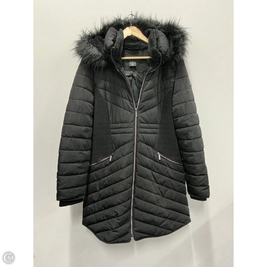 Coat Puffer & Quilted By Dkny In Black, Size: Xl