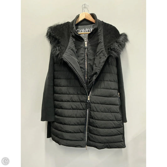 Coat Puffer & Quilted By Calvin Klein In Black, Size: 3x