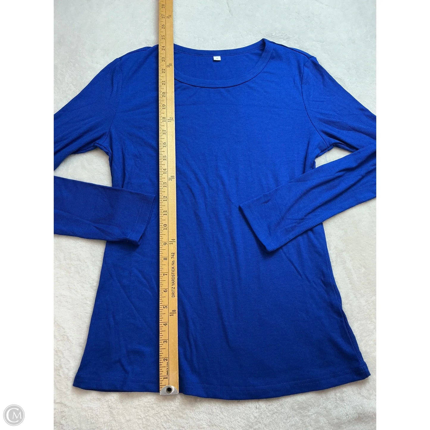Top Long Sleeve Basic By Clothes Mentor In Blue, Size: L