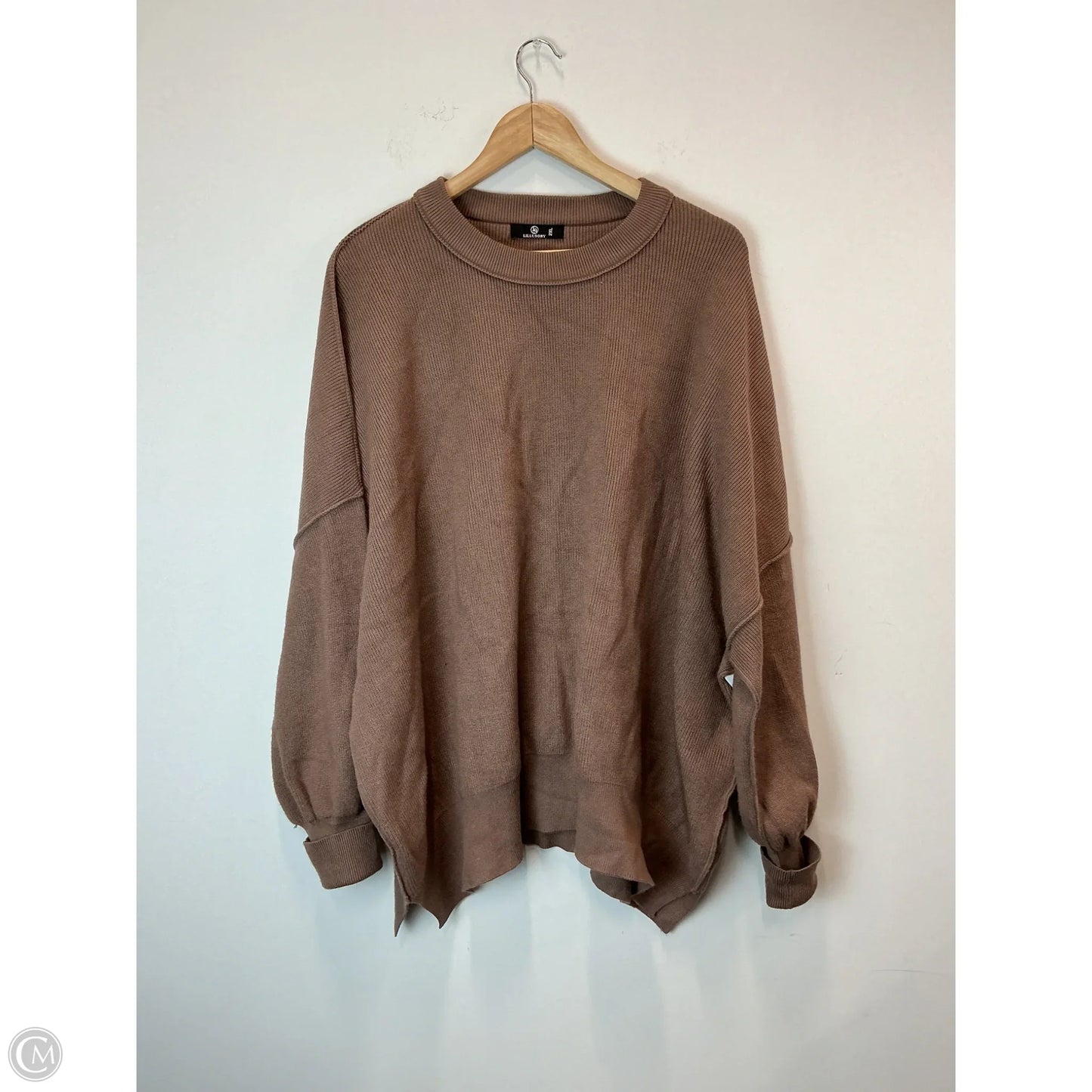 Sweater By Lillusory In Brown, Size: 2x