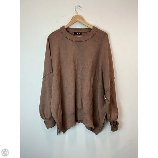 Sweater By Lillusory In Brown, Size: 2x